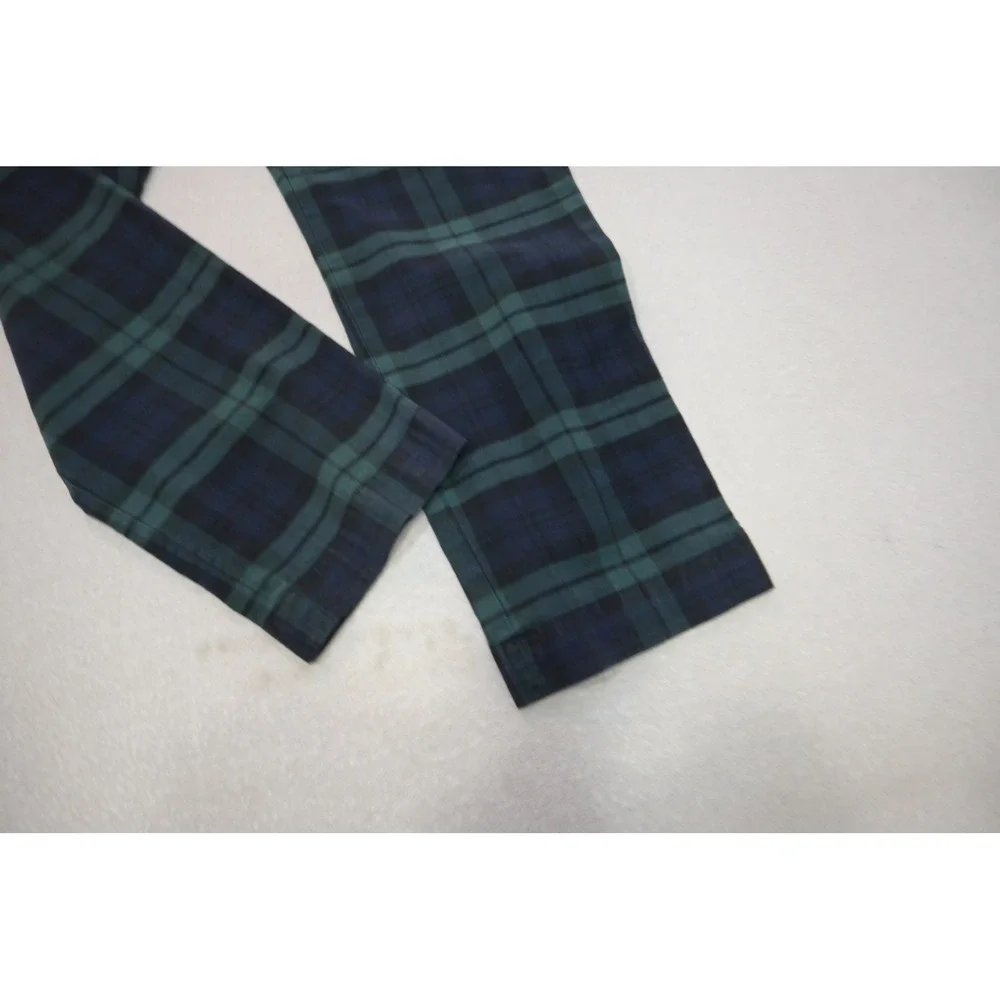 Polo Ralph Lauren Chinos Pants Mens 32x30 Green Black Watch Plaid Straight EUC